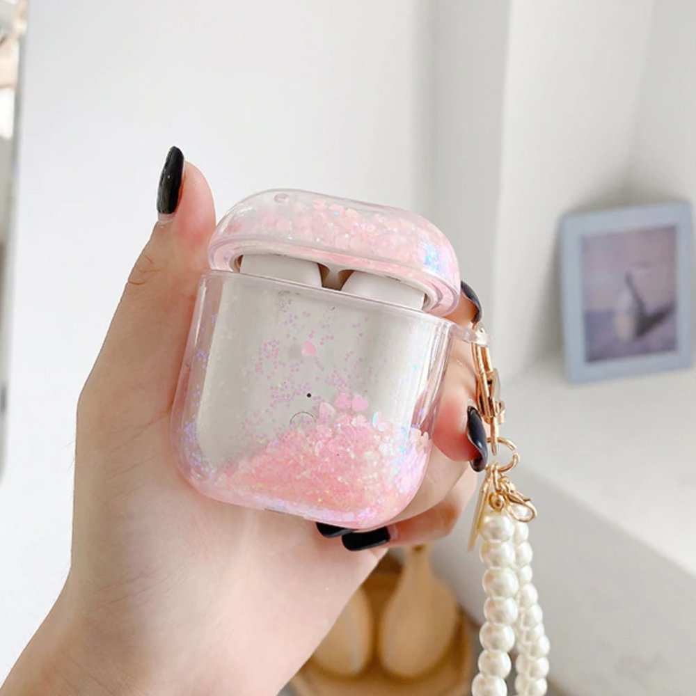Glitter Liquid Quick Sand Airpods 1 2 Pro case - Picture 7 of 9